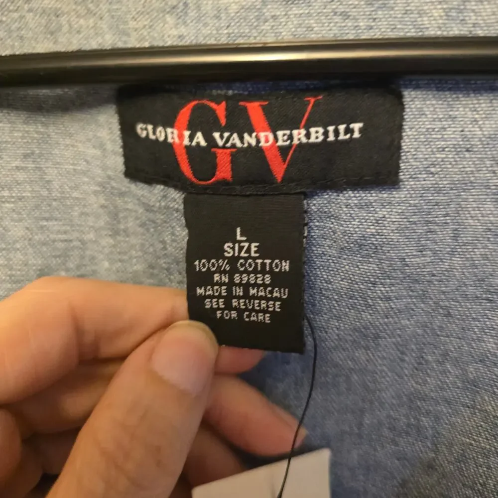 Vintage Gloria Vanderbilt denim jean dress NWT size large - Picture 5 of 6